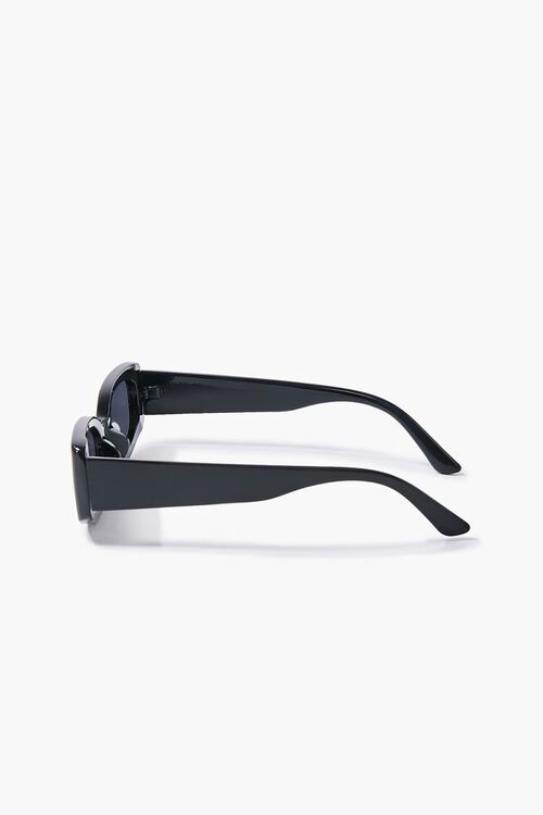BLACK/BLACK Rectangle Tinted Sunglasses, image 3