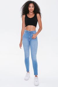 MEDIUM DENIM Mid-Rise Skinny Jeans, image 5
