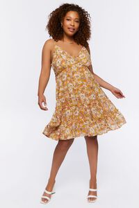 YELLOW/MULTI Plus Size Floral Babydoll Dress, image 4