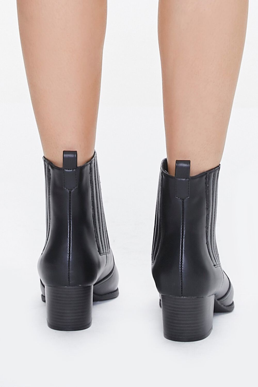 Faux Leather Pointed Toe Booties, image 3