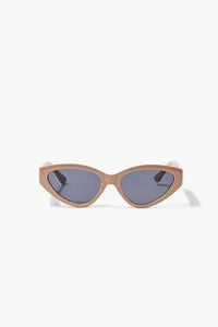 NUDE/BLACK Tinted Oval Sunglasses, image 3