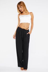 BLACK Cutout High-Rise Relaxed Pants, image 1