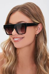 BLACK/BEIGE Square Frame Sunglasses, image 2