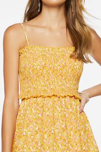 YELLOW/MULTI Ditsy Floral Smocked Mini Dress, image 5