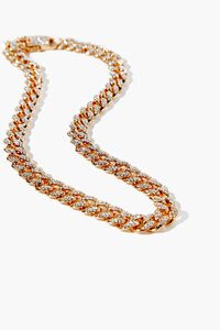 GOLD/CLEAR Men Chunky Curb Chain Necklace, image 1