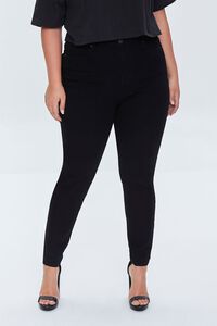 BLACK Plus Size High-Rise Skinny Jeans, image 2