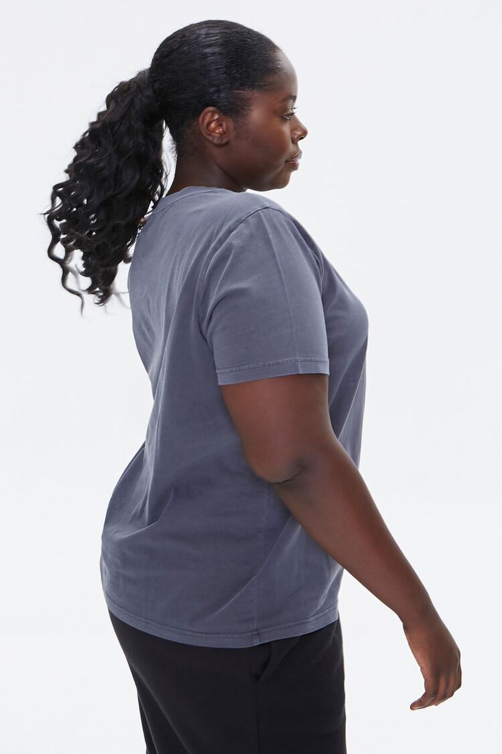 CHARCOAL/WHITE Plus Size Aries Graphic Tee, image 2