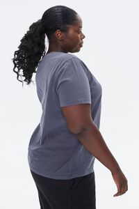 CHARCOAL/WHITE Plus Size Aries Graphic Tee, image 2