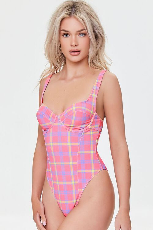Forever 21: Plaid One-Piece Swimsuit $34.00