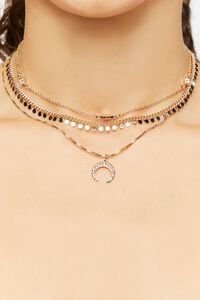 Layered Moon & Star Necklace, image 1