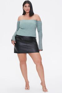 SAGE/BLACK Plus Size Off-the-Shoulder Sweater, image 4