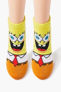 YELLOW/MULTI SpongeBob SquarePants Ankle Socks, image 2
