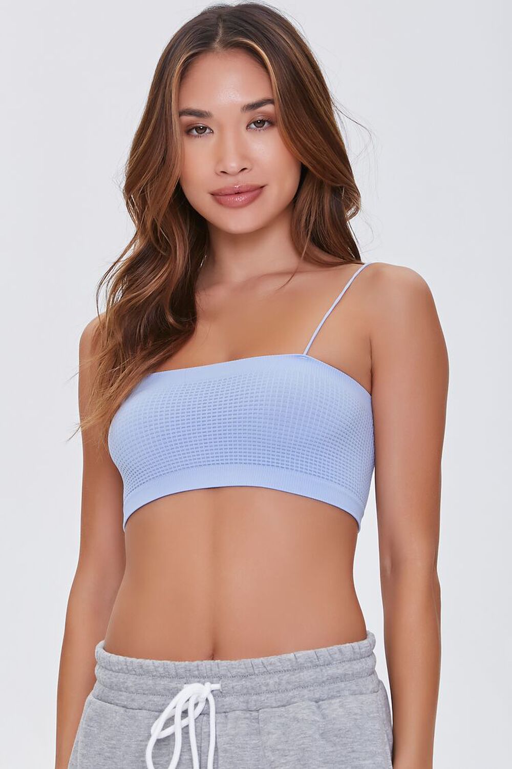 DUSTY BLUE Seamless Cropped Cami, image 1