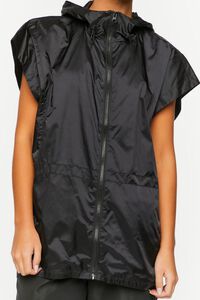 BLACK Active Windbreaker Hooded Vest, image 4