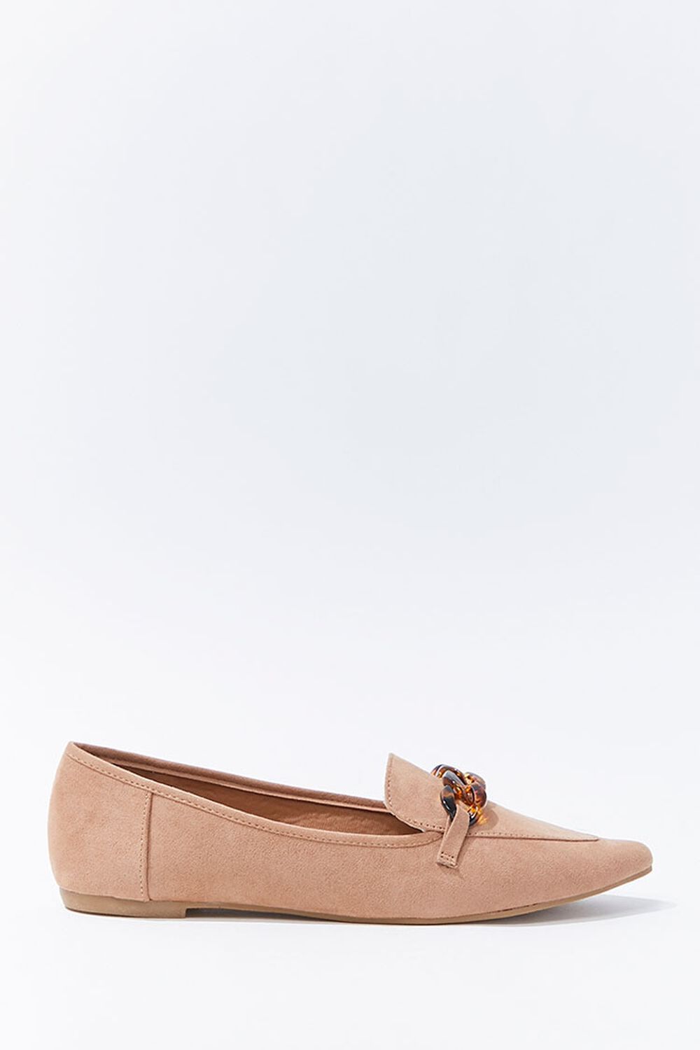 CAMEL Faux Suede Curb Chain Loafers, image 1