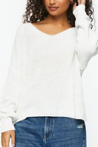 IVORY Twist-Back Long-Sleeve Sweater, image 5