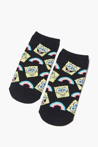 BLACK/MULTI SpongeBob SquarePants Ankle Socks, image 2