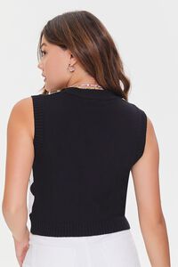 BLACK/WHITE Argyle Sweater Vest, image 3