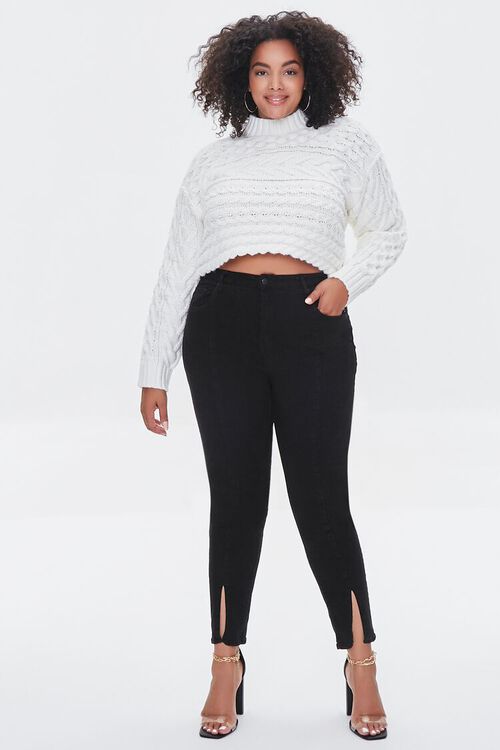 CREAM Plus Size Cable Knit Sweater, image 4