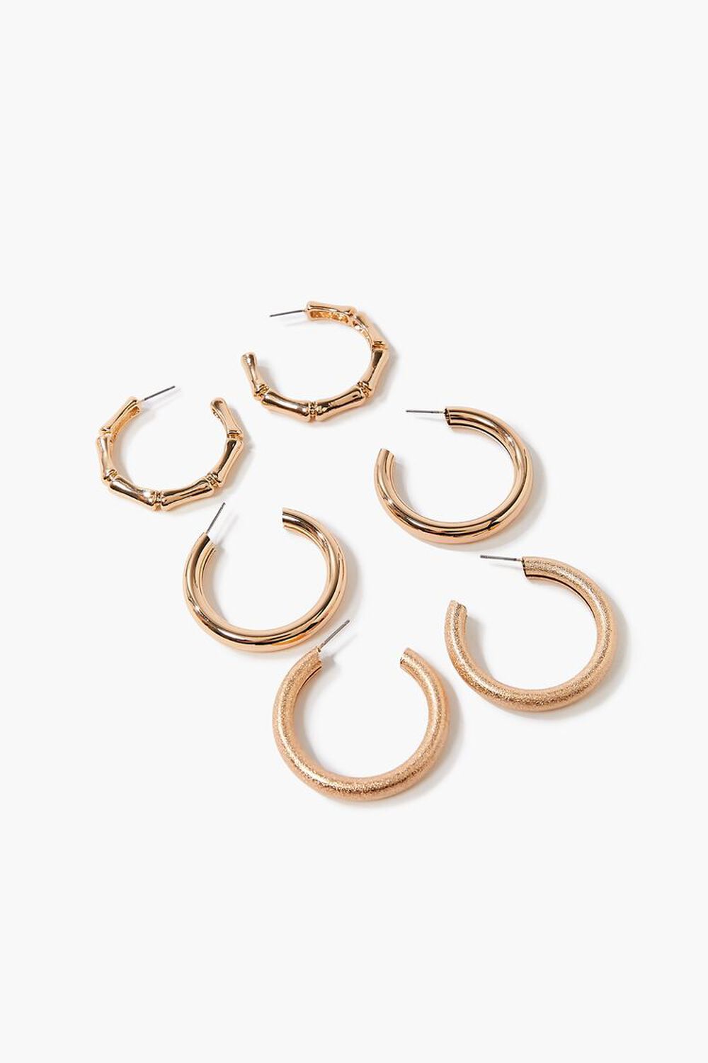 GOLD Upcycled Open-End Hoop Earring Set, image 1