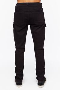 BLACK Zippered Slim-Fit Jeans, image 3