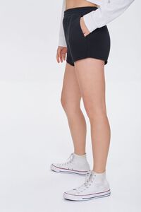 BLACK Seamed French Terry Shorts, image 3