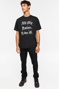 BLACK/MULTI All My Haters Love Me Graphic Tee, image 4