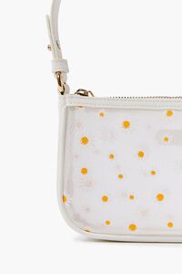 WHITE Daisy Print Shoulder Bag, image 3