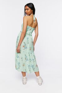 MINT/MULTI Floral Print Halter Midi Dress, image 3
