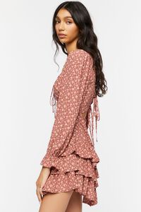 PINK/MULTI Ditsy Floral Tiered Mini Dress, image 2