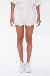 WHITE Kendall & Kylie Linen-Blend Shorts, image 2