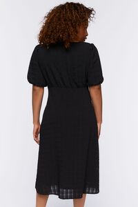 BLACK Plus Size Seersucker Midi Dress, image 3