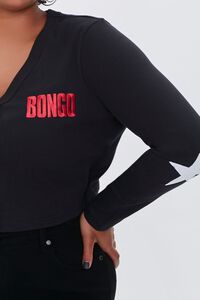 BLACK/MULTI Plus Size Bongo Graphic Cardigan, image 5