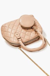 Quilted Faux Leather Satchel, image 3