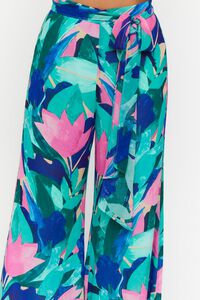 BLUE/MULTI Abstract Floral Wide-Leg Pants, image 5