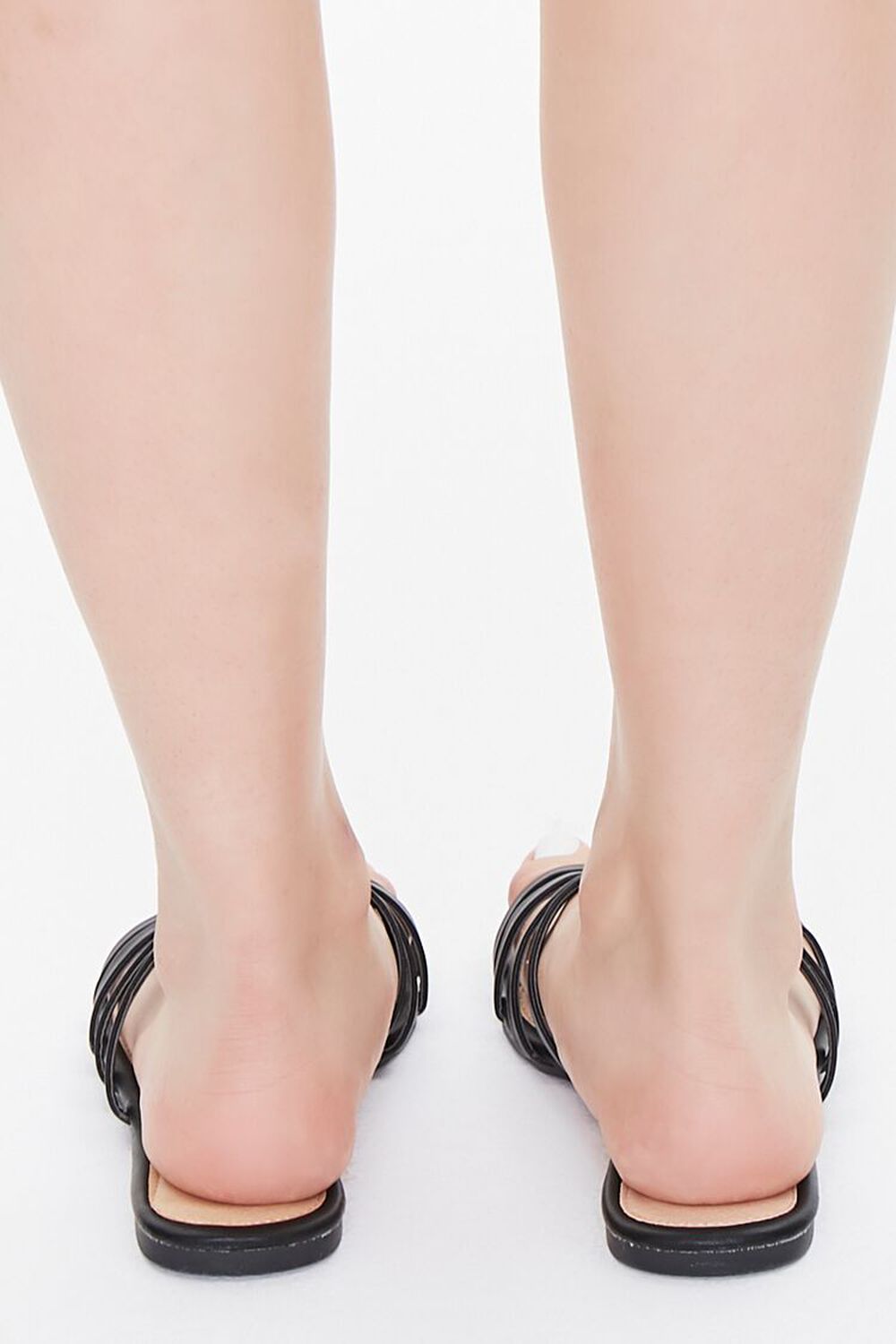BLACK Strappy Square-Toe Sandals, image 3