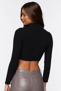 BLACK Twist-Front Combo Sweater, image 3