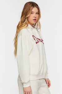 CREAM/RED Detroit Embroidered Hoodie, image 2