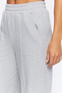 HEATHER GREY French Terry Wide-Leg Pants, image 5