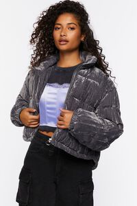 CHARCOAL Quilted Puffer Jacket, image 1
