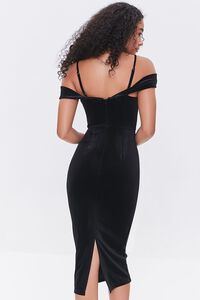 BLACK Open-Shoulder Sweetheart Dress, image 3