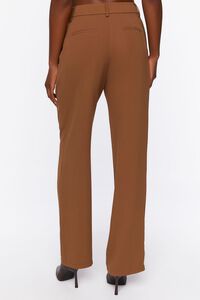 BROWN Mid-Rise Straight-Leg Trousers, image 4