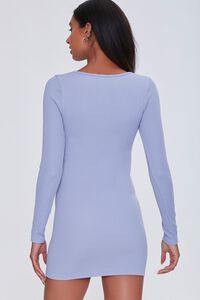 DUSTY BLUE Seamless Bodycon Mini Dress, image 3