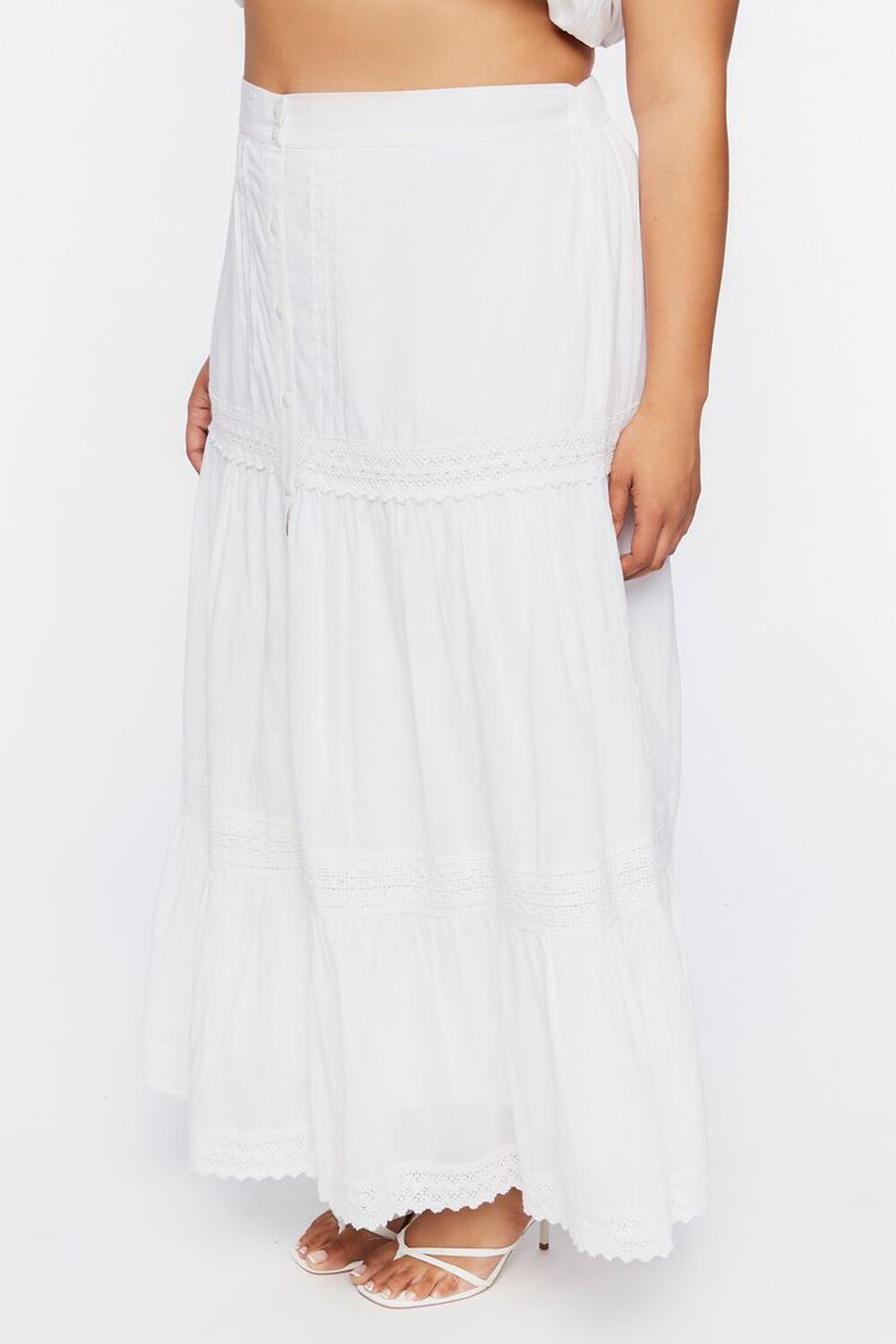 Plus Size Tiered Maxi Skirt, image 3