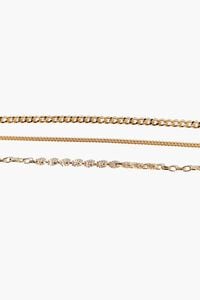 CLEAR/GOLD Chain Bracelet Set, image 1