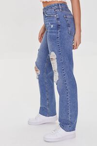 MEDIUM DENIM Distressed Boyfriend Long Jeans, image 3