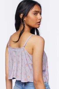 LILAC/MULTI Cropped Floral Print Cami, image 3