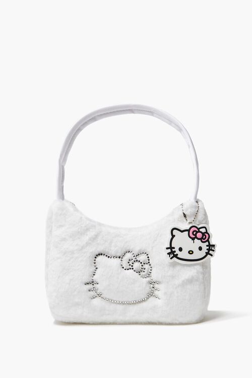 WHITE Faux Fur Hello Kitty Shoulder Bag, image 5