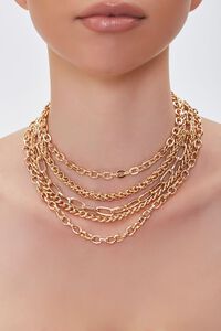 GOLD Layered Chain Necklace, image 1