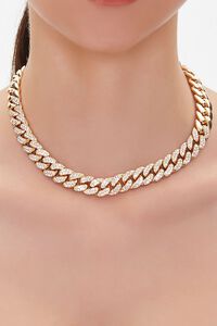 Rhinestone Curb Chain Necklace, image 1